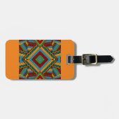 Bold Tribal Geometric Muster farbenfroh Ethnic Boh Gepäckanhänger (Vorderseite horizontal)