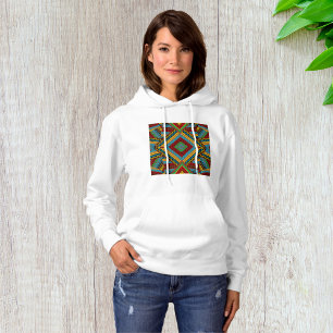 Bold Tribal Geometric Muster farbenfroh Ethnic Boh Hoodie