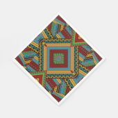 Bold Tribal Geometric Muster farbenfroh Ethnic Boh Serviette (Ecke)