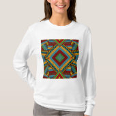 Bold Tribal Geometric Muster farbenfroh Ethnic Boh T-Shirt (Vorderseite)