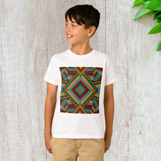 Bold Tribal Geometric Muster farbenfroh Ethnic Boh T-Shirt