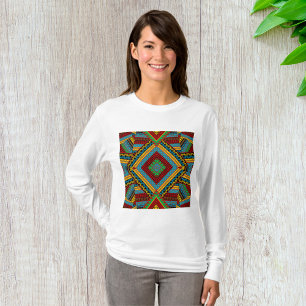 Bold Tribal Geometric Muster farbenfroh Ethnic Boh T-Shirt