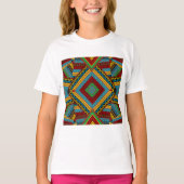 Bold Tribal Geometric Muster farbenfroh Ethnic Boh T-Shirt (Vorderseite)