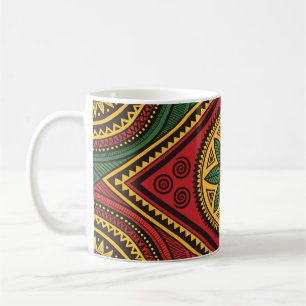 Bold Tribal Geometric Pattern - Colorful Ethnic De Kaffeetasse