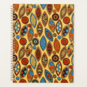 Bold Tribal Leaf Pattern Boho Abstract Planer (Vorderseite)