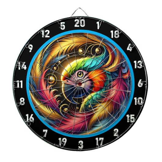 Bold Tropical Parrot Dartboard Delight Dartscheibe (vorne)
