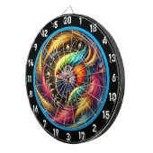 Bold Tropical Parrot Dartboard Delight Dartscheibe (Vorderseite rechts)