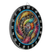Bold Tropical Parrot Dartboard Delight Dartscheibe (Vorderseite Links)