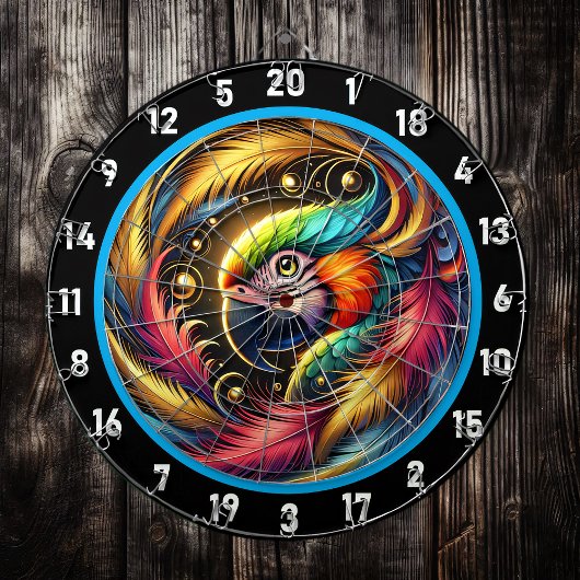 Bold Tropical Parrot Dartboard Delight Dartscheibe