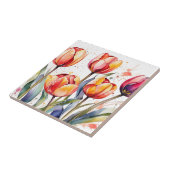 Bold Tulip Bloms farbenfrohe Moderne Fliese (Seite)