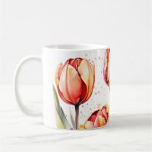 Bold Tulip Bloms farbenfrohe Moderne Kaffeetasse (Links)