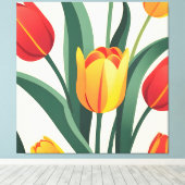 Bold Tulip Illustration Leinwanddruck (Insitu (Holzboden))