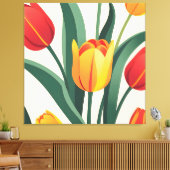 Bold Tulip Illustration Leinwanddruck (Insitu (Wohnzimmer))