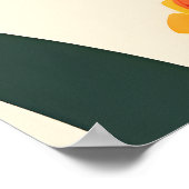 Bold Tulip Illustration Poster (Ecke)