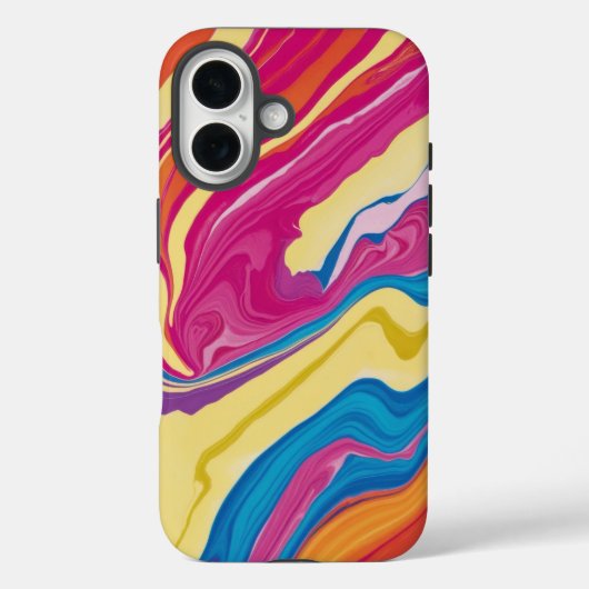 Bold Tye-Dye Marble Phone Case Design (Rückseite)