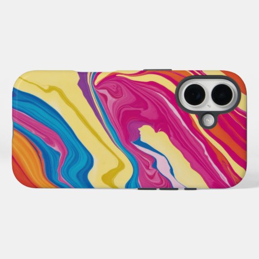 Bold Tye-Dye Marble Phone Case Design (Rückseite (Horizontal))