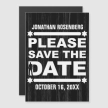 Bold Typ Bar Mitzvah Save the Date Black