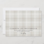 Bold Type Baby Birth Foto Ankündigung Boy Girl (Rückseite)