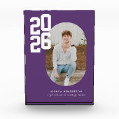 Bold Type Purple Abschluss Fotoblock (Vorderseite)