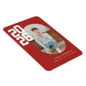 Bold Type Red Graduation Flexible Photo Magnet (Rechte Seite)