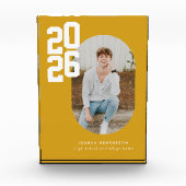 Bold Type Yellow Graduation Fotoblock (Vorderseite)