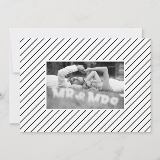 Bold Typografie Danke Hochzeit Foto (Rückseite)