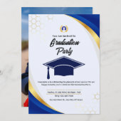 Bold Typografy Abschluss Invite Einladung (Vorne/Hinten)