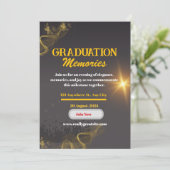 Bold Typografy Abschluss Invite Einladung (Stehend Vorderseite)