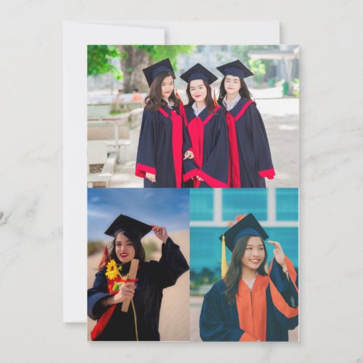 Bold Typografy Abschluss Invite Einladung (Rückseite)