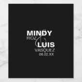 Bold Typografy Ampersand Pink Black Weinetikett (Einzelnes Label)