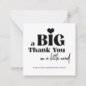 Bold Typografy Foto Hochzeit danke Mitteilungskarte (Vorderseite)