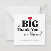 Bold Typografy Foto Hochzeit danke Mitteilungskarte (Vorderseite)