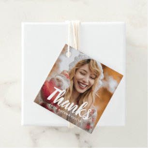 Bold Typografy Foto Moderner Abschluss Geschenkanhänger
