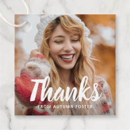 Bold Typografy Foto Moderner Abschluss Geschenkanhänger