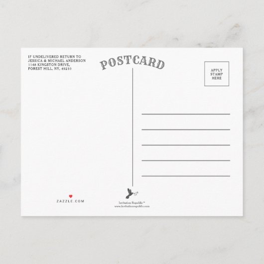 Bold Typografy "Hello" 3 Foto Birth Ankündigung (Rückseite)