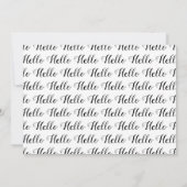 Bold Typografy "Hello" 3 Foto Birth Ankündigung (Rückseite)