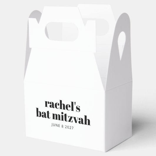 Bold Typografy Modern Schwarz-weiß Personalisiert Geschenkschachtel (Geöffnet)