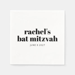 Bold Typografy Modern Schwarz-weiß Personalisiert Serviette