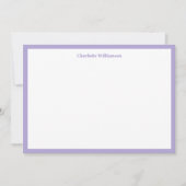 Bold Typografy Personalisiert Name Lavender Border Dankeskarte (Vorderseite)