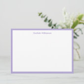 Bold Typografy Personalisiert Name Lavender Border Dankeskarte (Stehend Vorderseite)