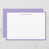 Bold Typografy Personalisiert Name Lavender Border Dankeskarte (Vorne/Hinten)