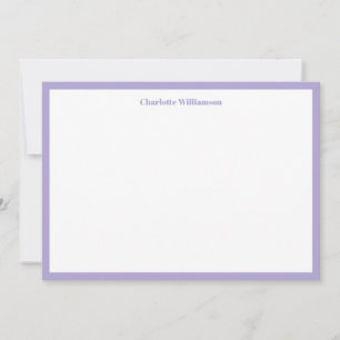 Bold Typografy Personalisiert Name Lavender Border Dankeskarte