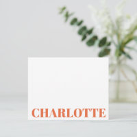 Bold Typografy Personalisiert Name Orange
