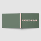 Bold Typografy Pink Green Custom Bat Mitzvah Gästebuch (Voll)