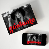 Bold Typografy Red Foto Abschluss Ankündigung