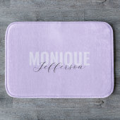 Bold Typografy & Script Lilac Lavender Monogram Badematte