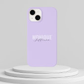 Bold Typografy & Script Lilac Lavender Monogram iPhone Hülle