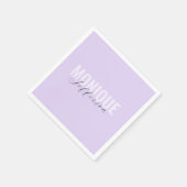 Bold Typografy & Script Lilac Lavender Monogram Serviette (Ecke)