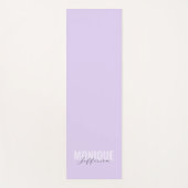 Bold Typografy & Script Lilac Lavender Monogram Yogamatte (Vorderseite)