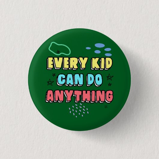 Bold Typografy Statement Design for Kids Button (Vorderseite)